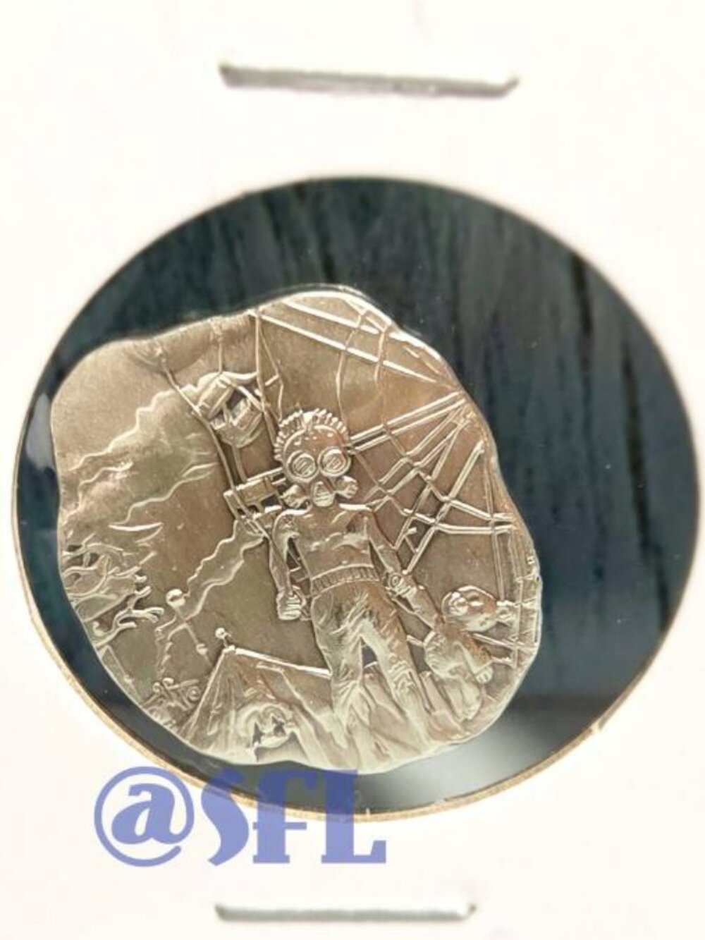 BHB 0.999 Fine Silver Hand Poured Steampunk Ferris Wheel 5 Grams Precious Metal